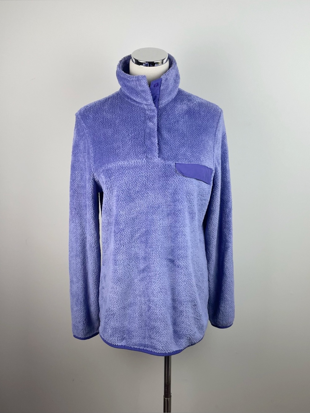Jachs Cabin Purple Fleece Pullover Sweater Top Women Small Fuzzy Soft
